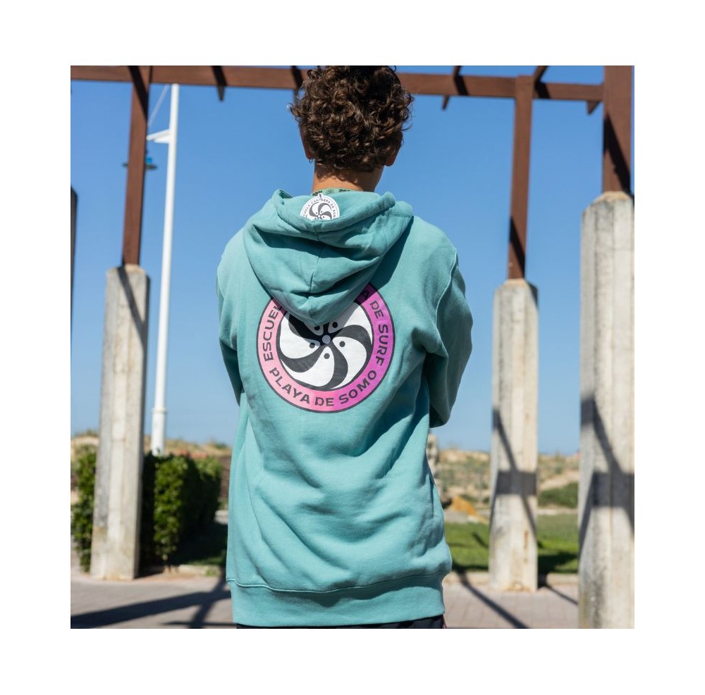 Sudadera unisex ECS Town Country Jade Rosa Morado Sudaderas Escuela Cantabra de Surf