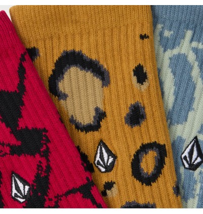 Volcom Print Mixer 2 3pk Socks