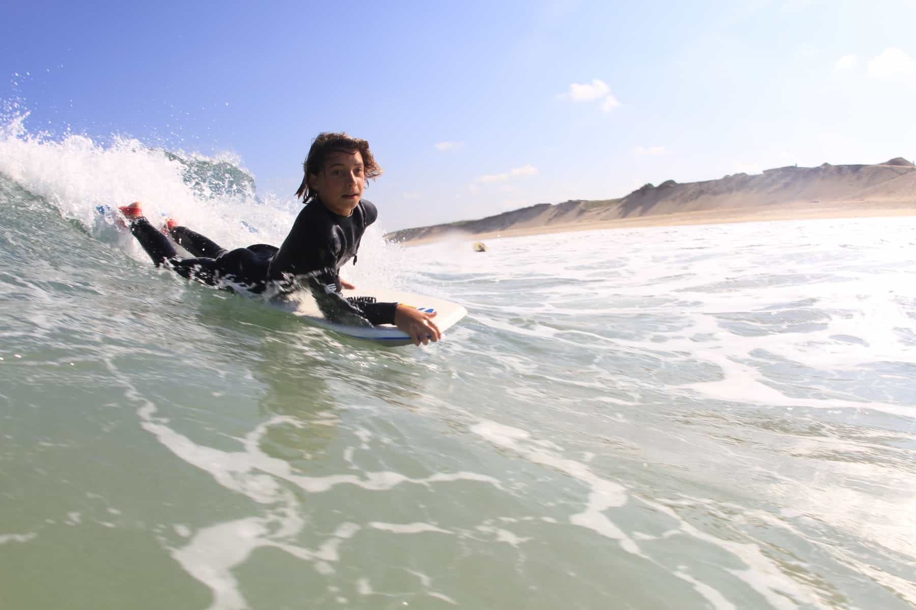 Cursos y Clases Bodyboard la playa de Somo,