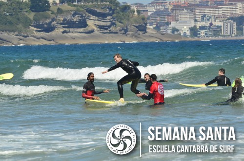 Surfing course at holy week